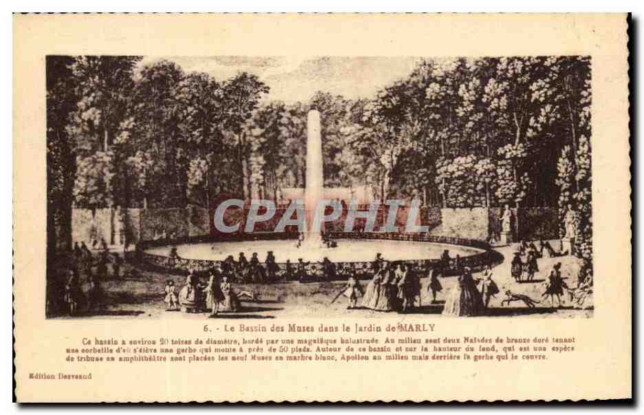 CPA Le Bassin Des Muses Dans Le Jardin De Marly 