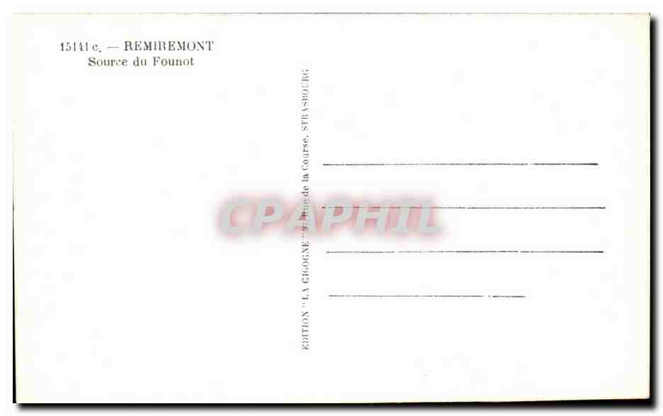 Quelle du Founot — Remiremont — Ausgabe 'La Géorgine' — Rückseite
