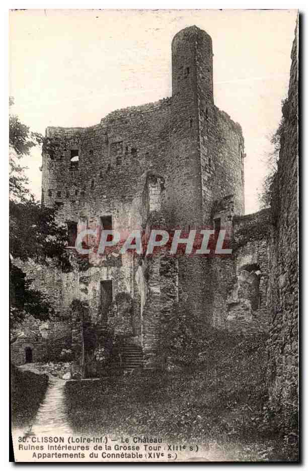 CPA Clisson Le Chateau Ruines Interieures de la Grosse Tour