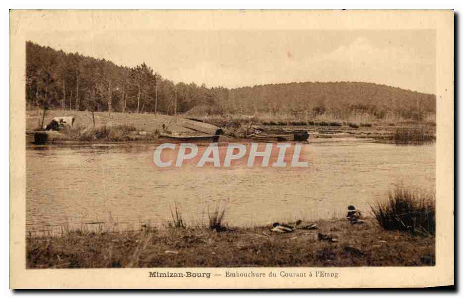 CPA Mimizan Bourg Embouchure du Courant a I'Etang