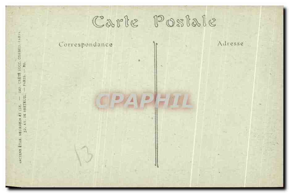 CPA Orleans Bas relief de la Statue de Jeanne d'Arc par Vital Dubray La prison — Verso