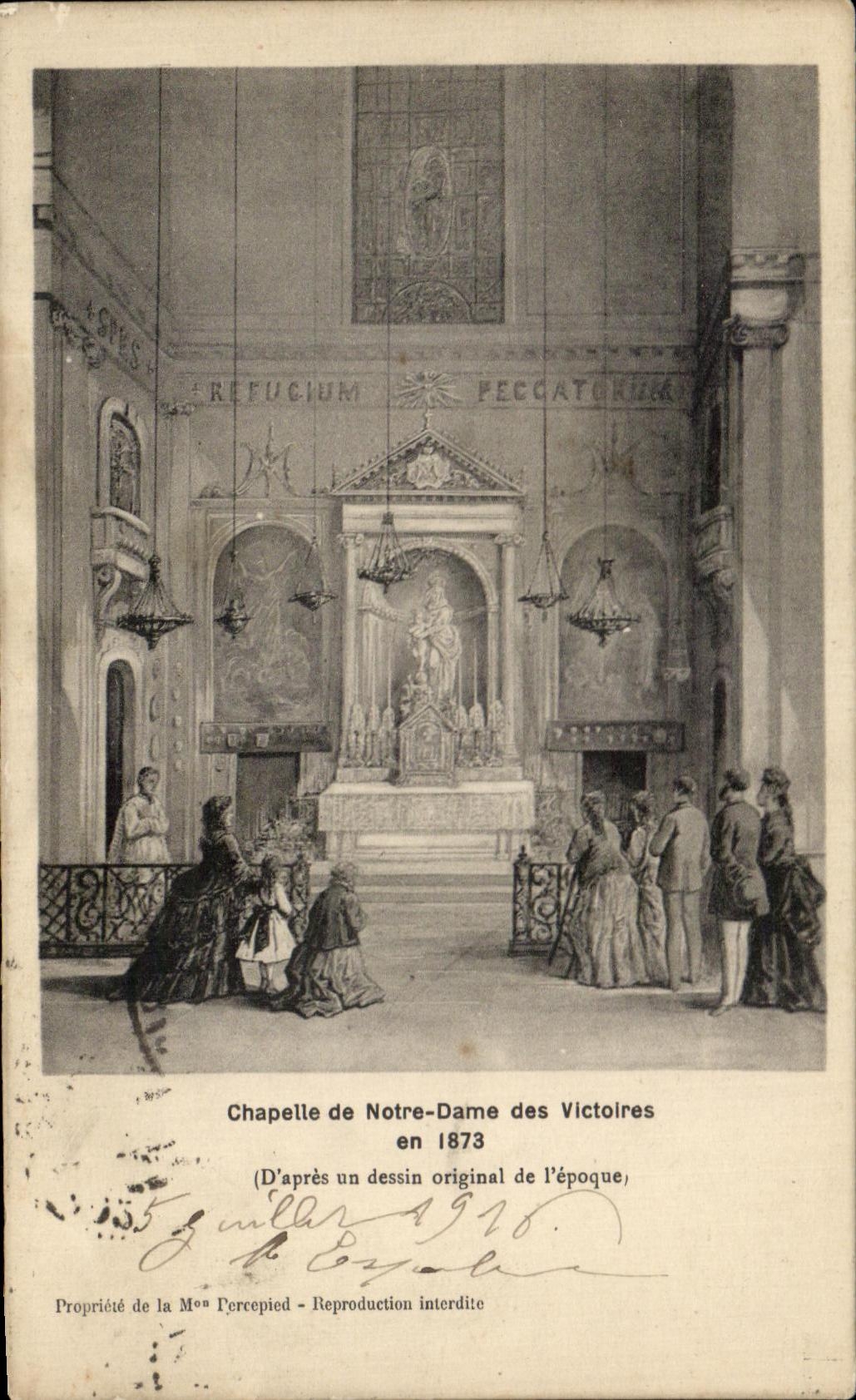 CPA Chapelle De Notre Dame Des Victoires En 1873 