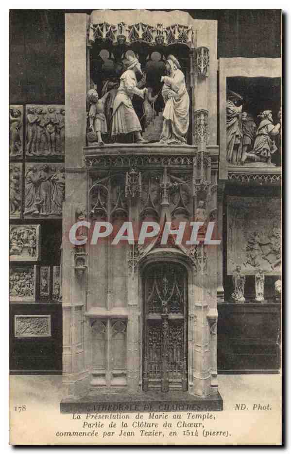 CPA Chartres La Cathedrale La Presentation de Marie au Temple Partie de la Cloture du Choeur