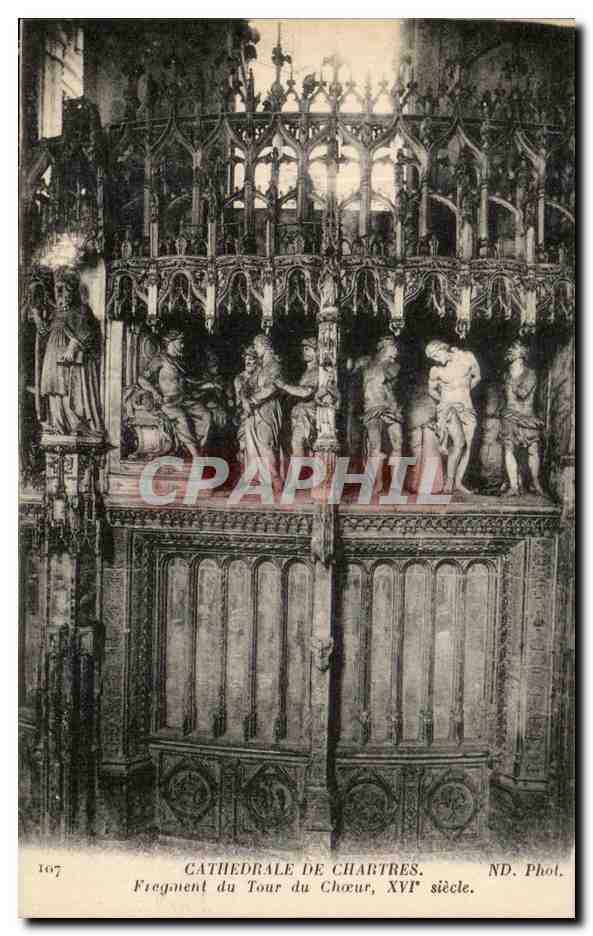 CPA Chartres La Cathedrale Fregment du Tour du Choeur