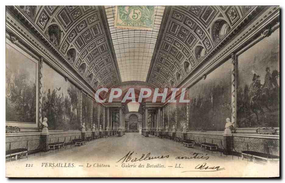 CPA Versailies Le Chateau Galerie des Batailles