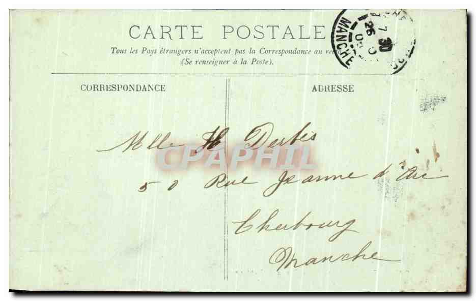 CPA Versailies Le Parc Le Bassin de Neptune Les Grandes Eaux — Verso