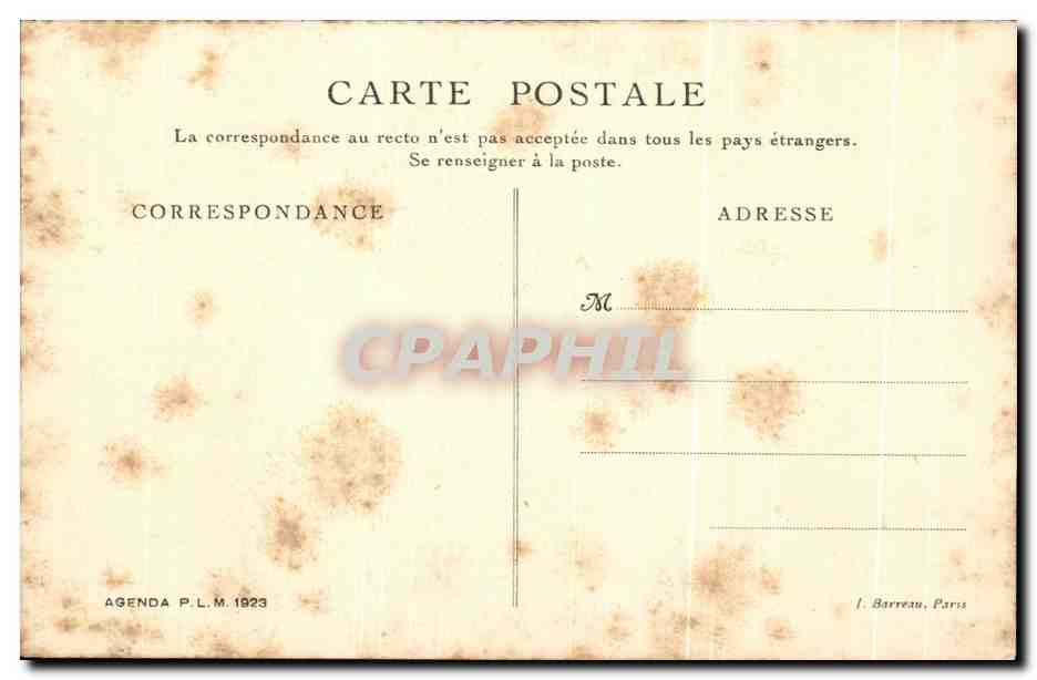 Lyon — Aqueduc romain de Beaunant — Cl. Lumière, Agenda P.L.M. 1923 — Verso