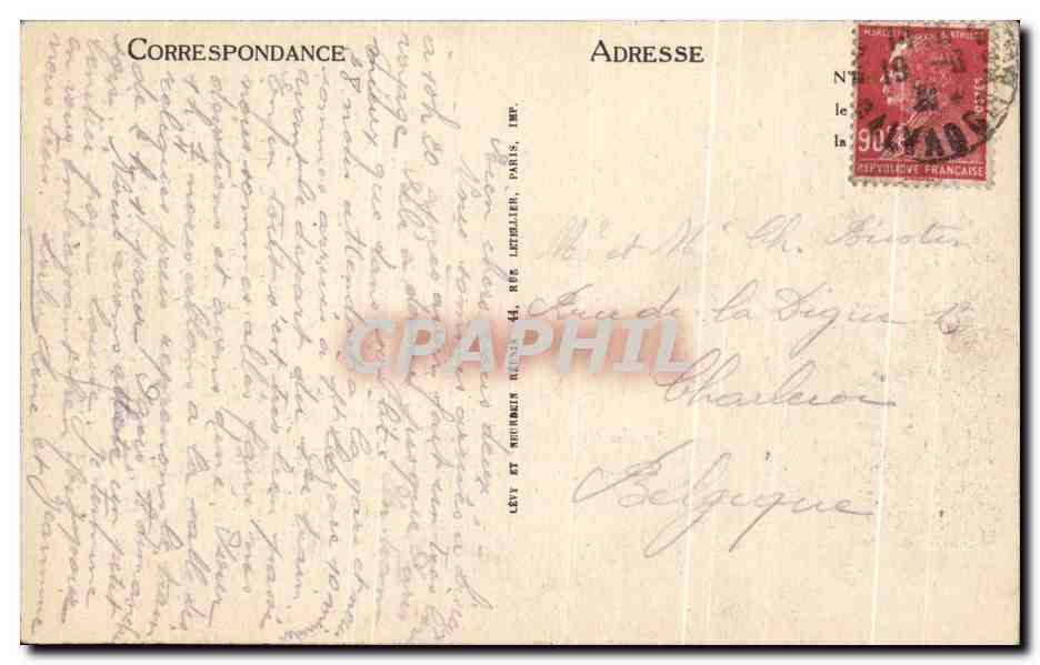 CPA Lisieux Ancien Palais Palais episcopal La Cheminee — Verso