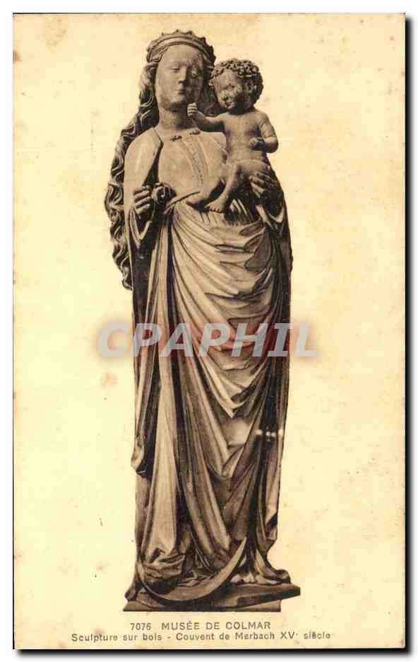 CPA Musee De Colmar Sculpture sur bois Couvent de Marbach 