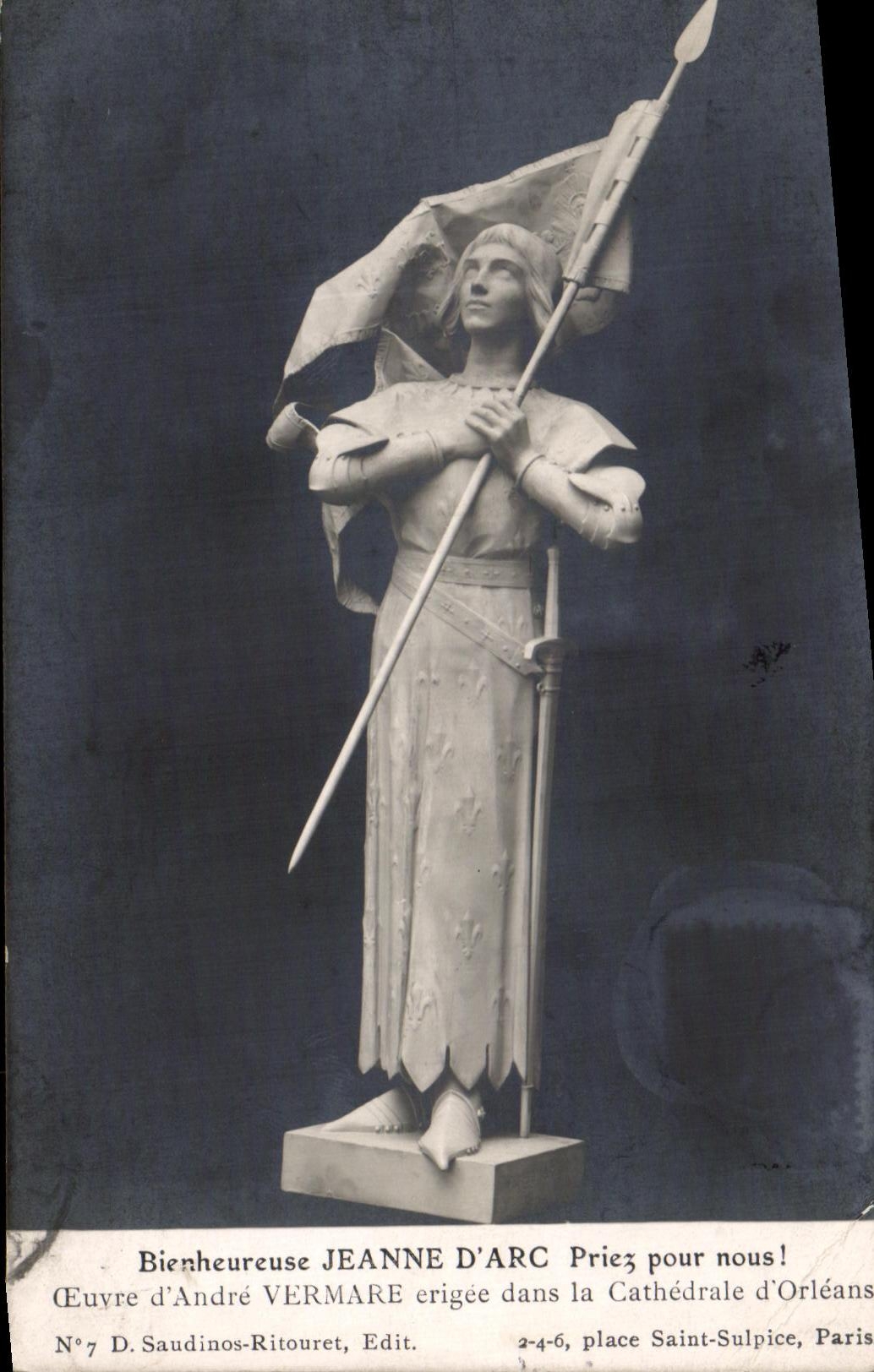 CPA Bienheureuse Jeanne D'Arc Priez Pour Nous Andre Vermare Cathedrale d'Orleans 