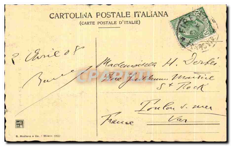 CPA Dante Beatrice Firenze Scheffer — Verso