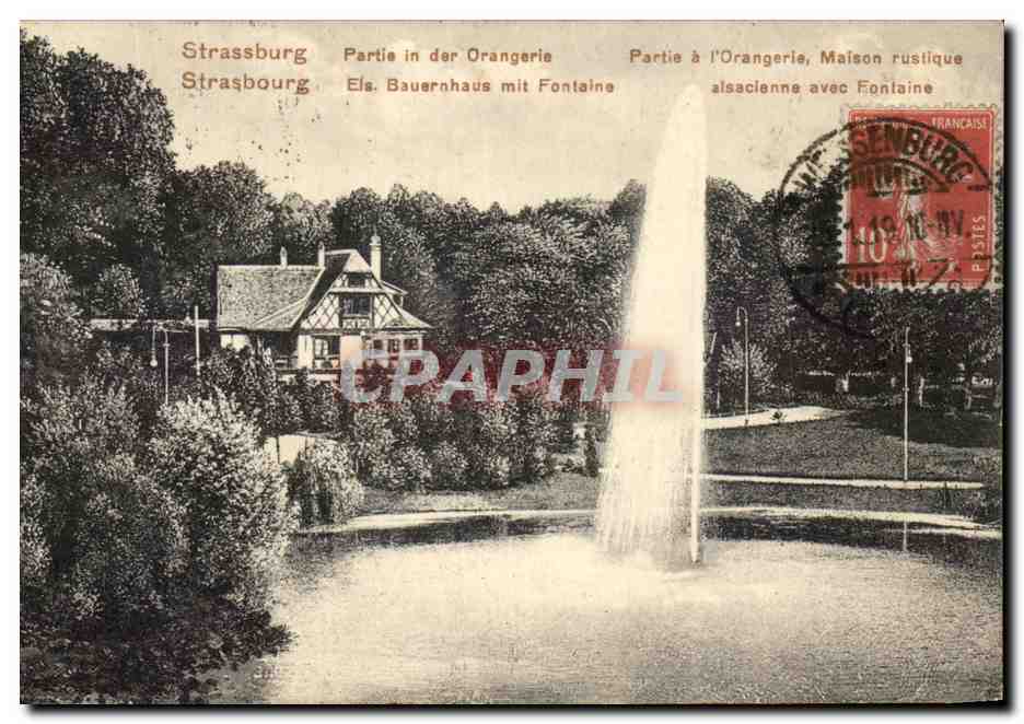 CPA Strassburg Partie in der Orangerie