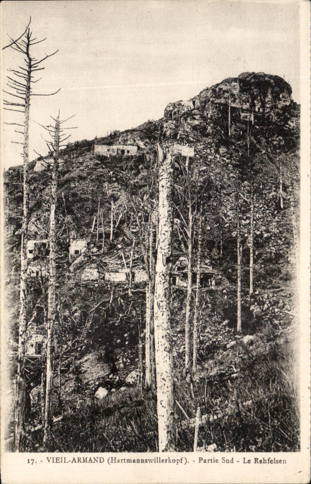 VIEIL-ARMAND (Hartmannswillerkopf) — Partie Sud — Le Rehfelsen — Cantine du Vieil-Armand
