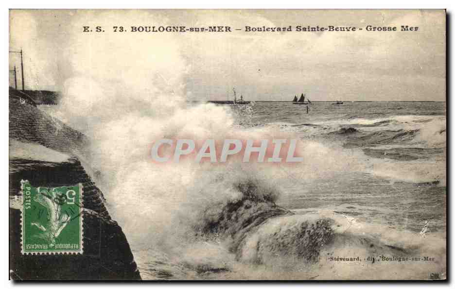Boulogne-sur-Mer — Boulevard Sainte-Beuve - Grosse Mer — Éditeur Stévenard