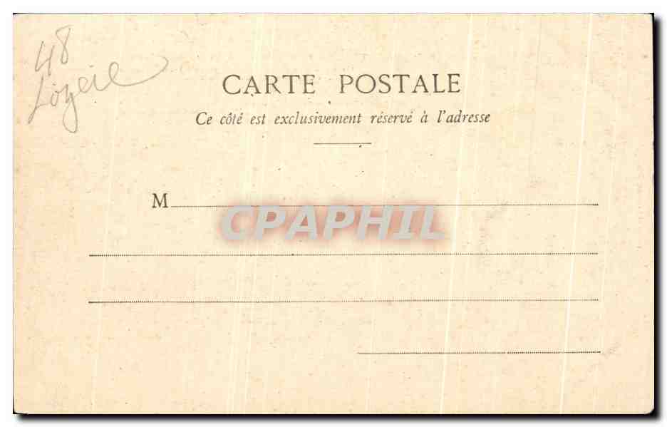 CPA La Lozere Valie du Tarn Ruines du Chateau de Peyrelade — Rückseite