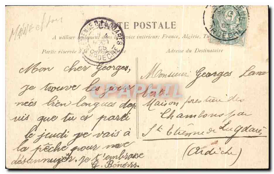 CPA Angers Vue Generale Prise du Chateau — Rückseite
