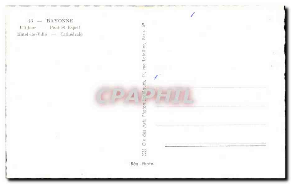 CPA Souvenir De Bayonne  — Verso