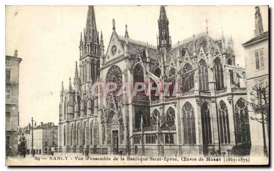 CPA Nancy Vue d'Ensemble De LA Basilique Saint Epvre