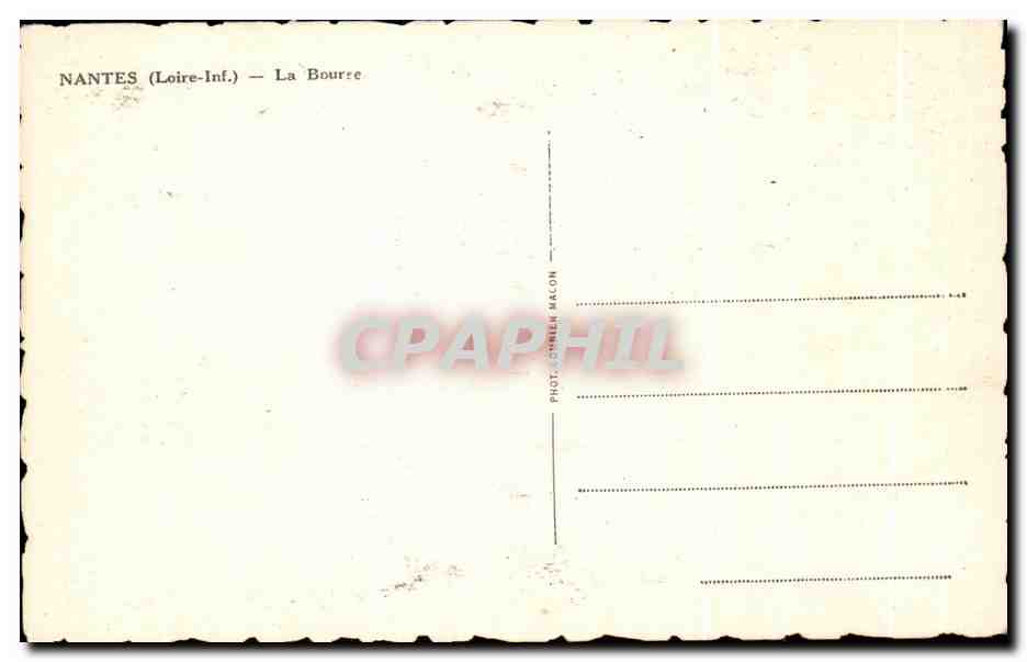 CPA Nantes La Bourse Enfants  — Verso