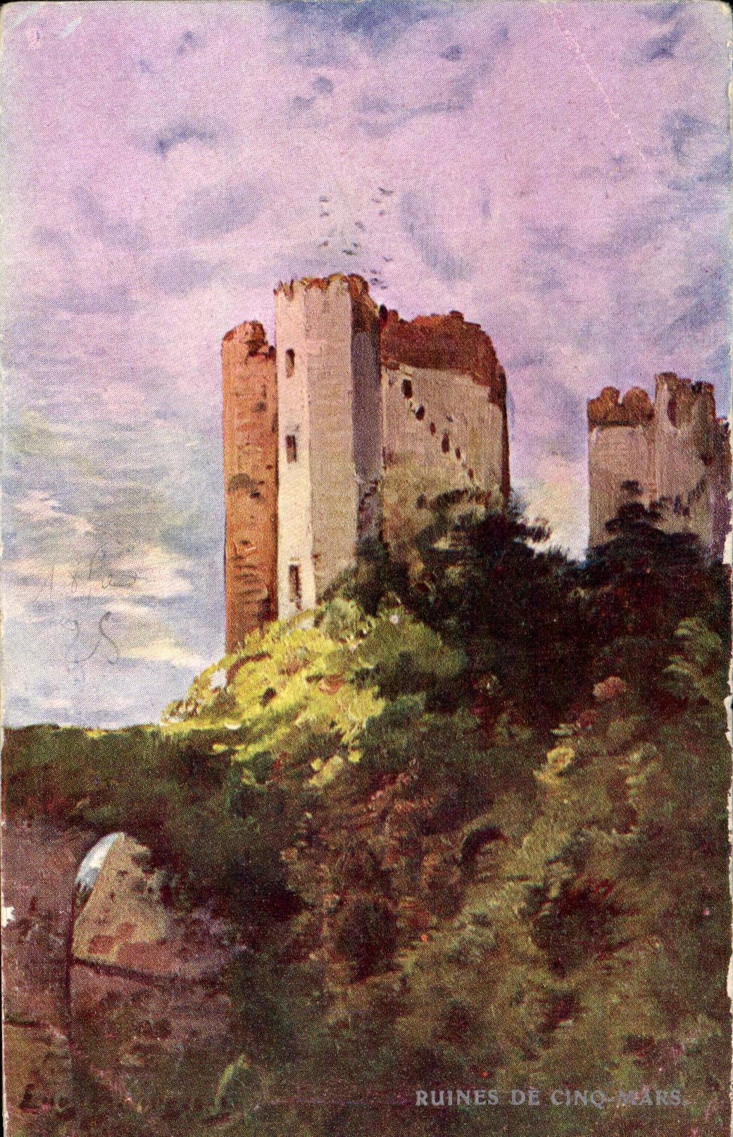CPA Ruines De Cinq Mars