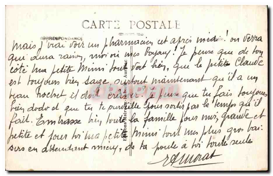 CPA Le Cantal Pittoresque Chaos De Castel Tinet Une Aiguille — Verso