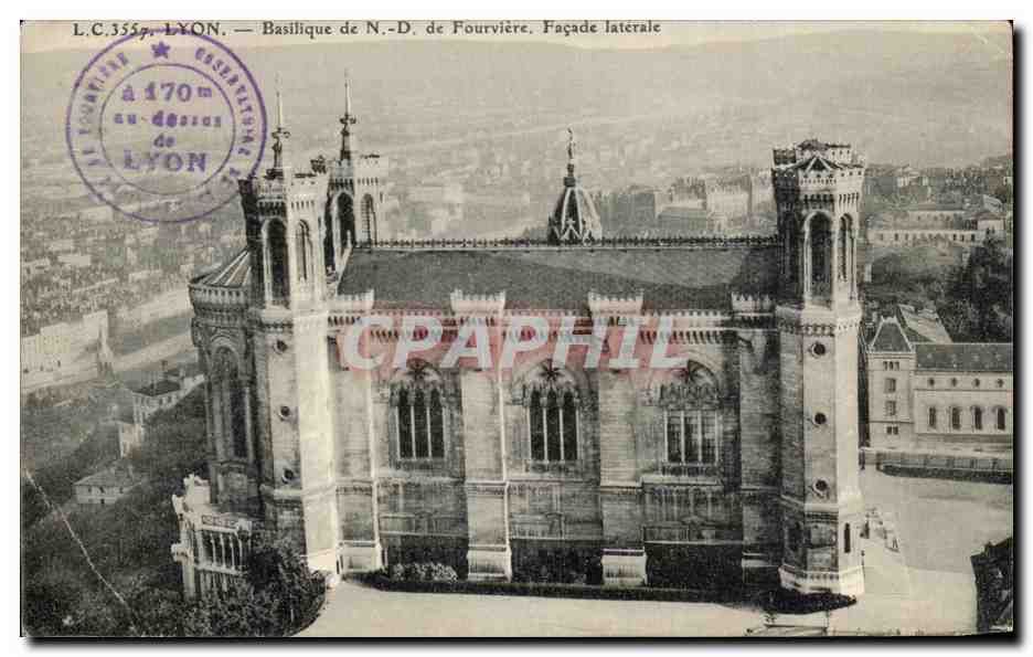 CPA Lyon Basilique De Fouviere Facade Laterale