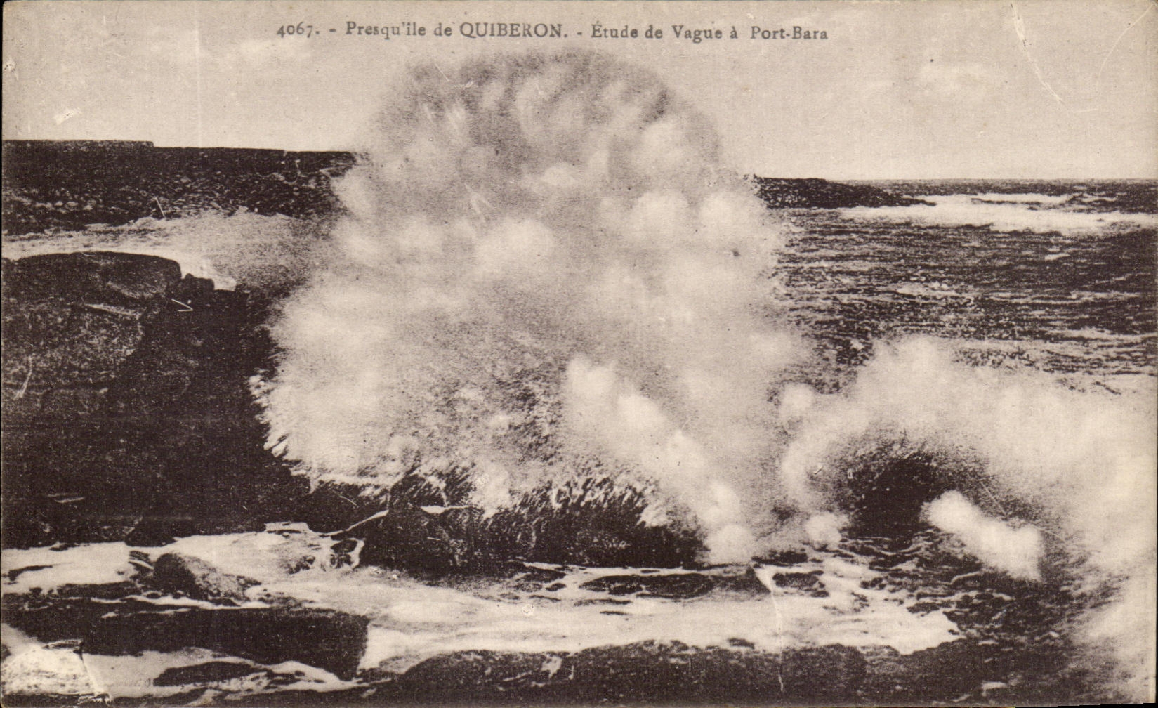 Presqu'île de Quiberon — Étude de vague à Port-Bara — n° 4067
