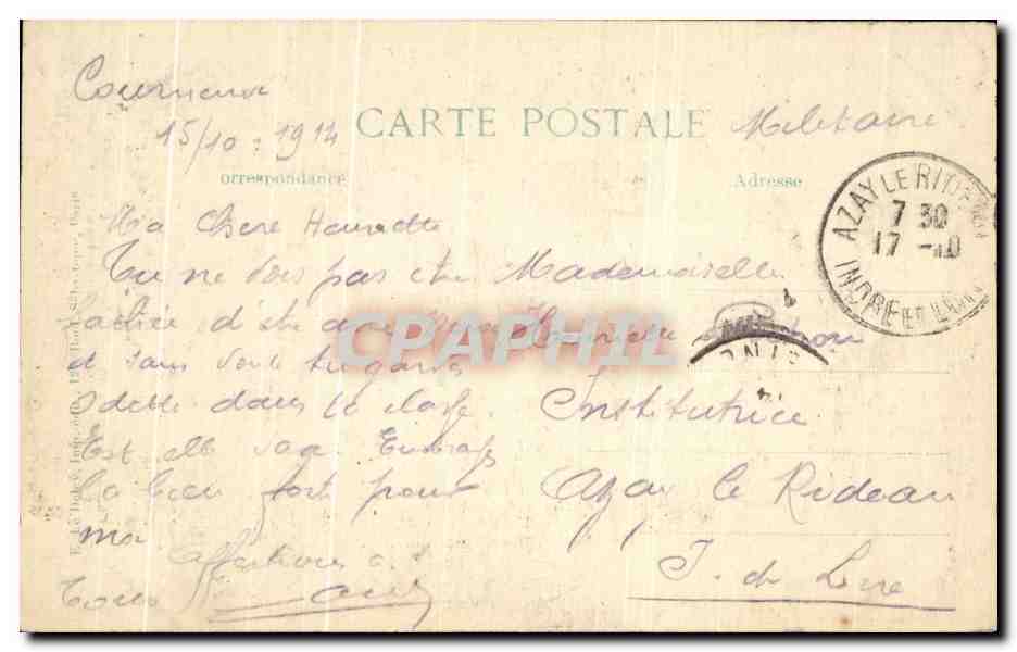 CPA Reims La Cathedrale Partie gauche apres le bombardement Militaria — Rückseite
