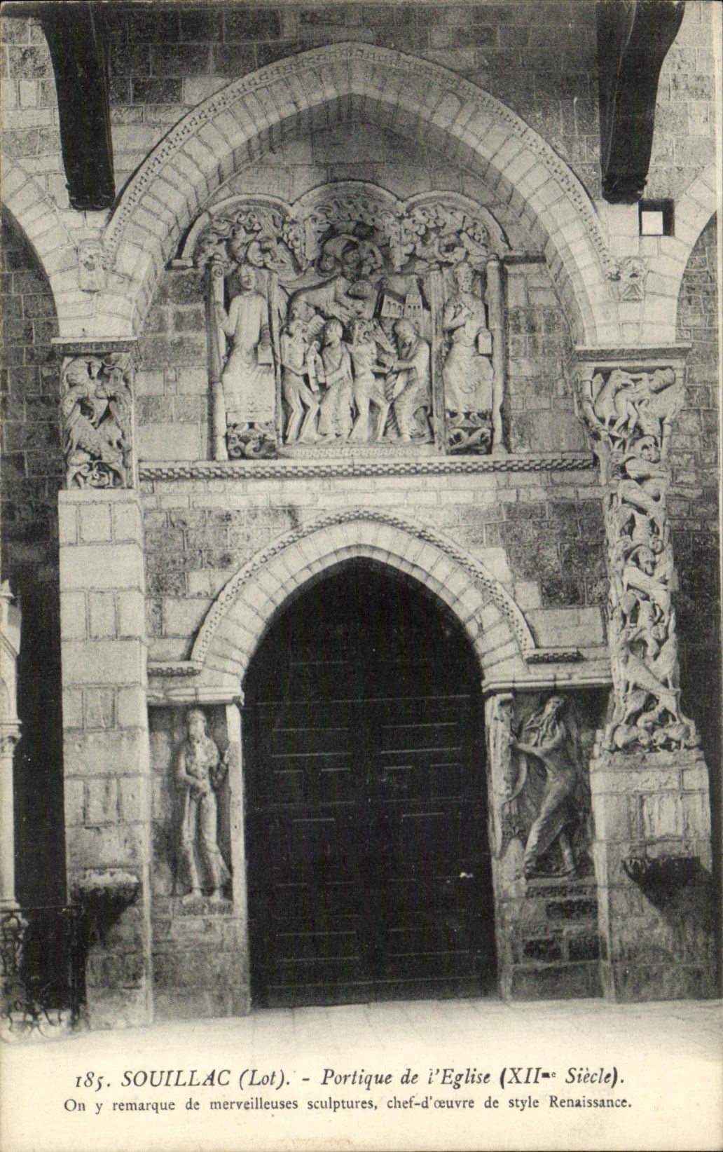 CPA Souillac Portique de I'Eglise 