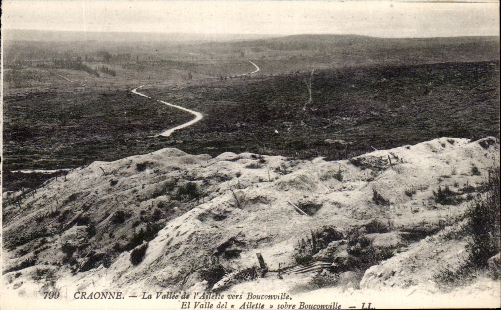 Craonne — La Vallée de l'Ailette vers Bouconville — LL, n°799