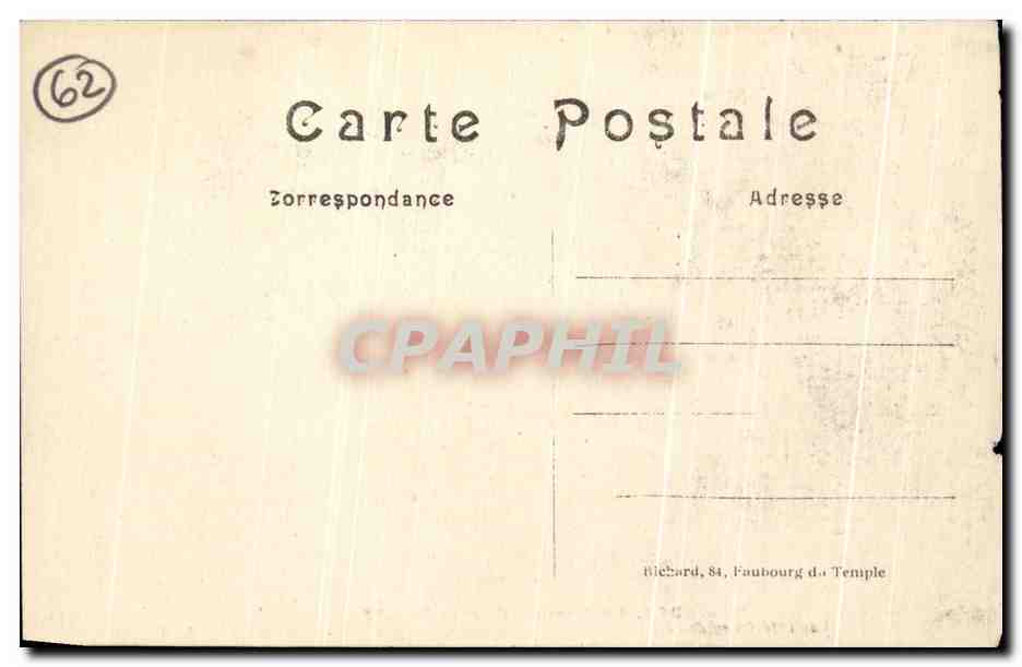 Vue intérieure de l'église d'Hébuttere (P.-de-C.) après le bombardement — La Grande Guerre 1914-15 — A. R. — Rückseite