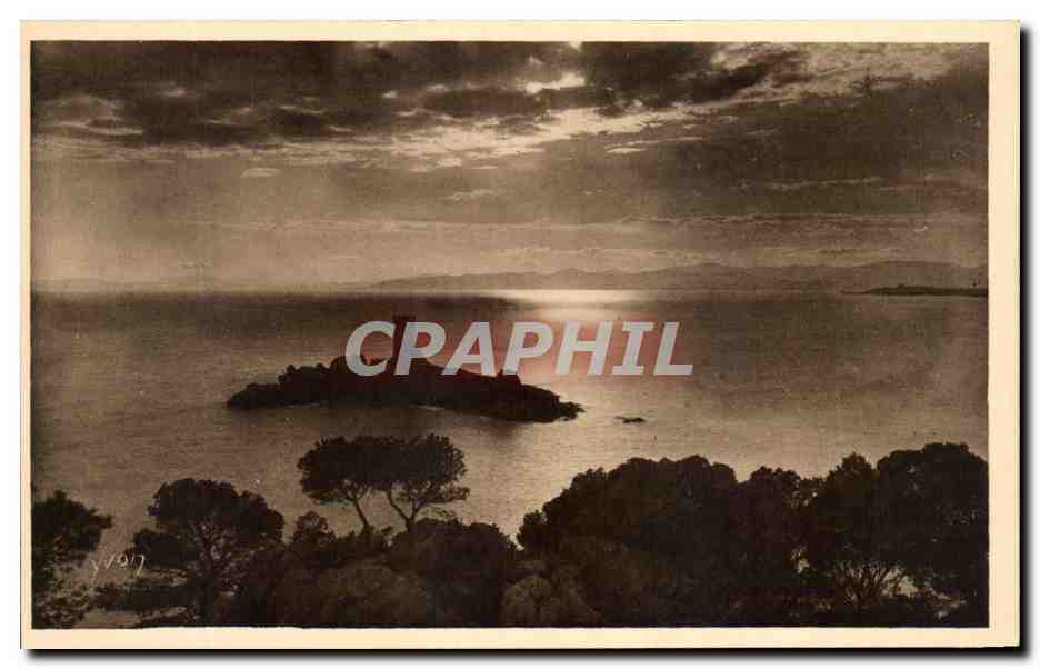 Saint-Raphaël-Agay — L'Île d'Or at sunset — Éditions d'Art Yvon, Paris