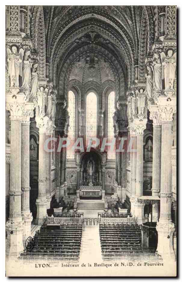 CPA Lyon Interleur de la Basillque de ND de Fourviere 