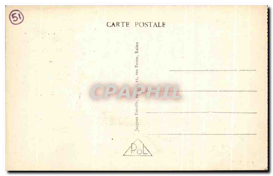 CPA Le Fort de La Pompelle Vestiges des blockhaus et ruines des defenses Nord Militaria  — Rückseite