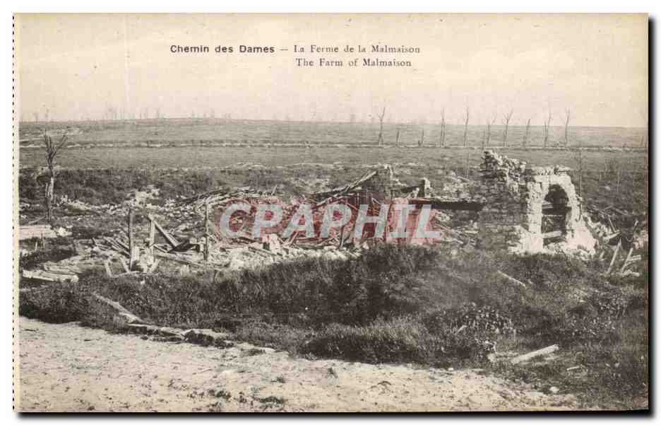 CPA Chemin des Dames La Ferme de la Malmaison Militaria 