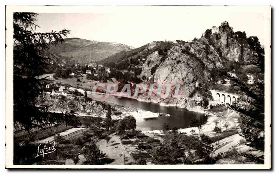 The Rock of Cornillon and the Gorge of the Loire at Pertuiset — Environs of Saint-Étienne and Firminy (Loire) — Edition J. Lafond