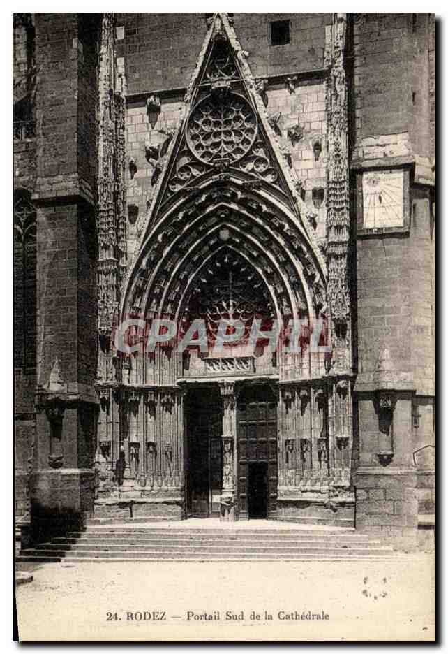 CPA Rodez Portail Sud de la Cathedrale