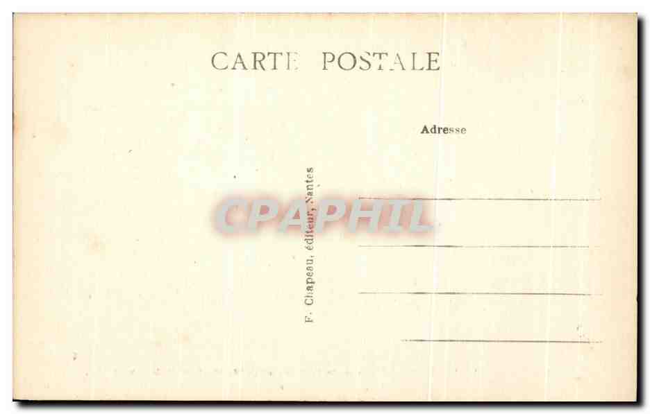 CPA Guerande Place De La Psallette Et Collegiale Saint Aubin Vers 1840 — Rückseite