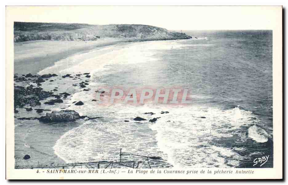 CPA Saint Marc Sur Mer La Plage De La Courance Prise De La Pecherie Aulnette
