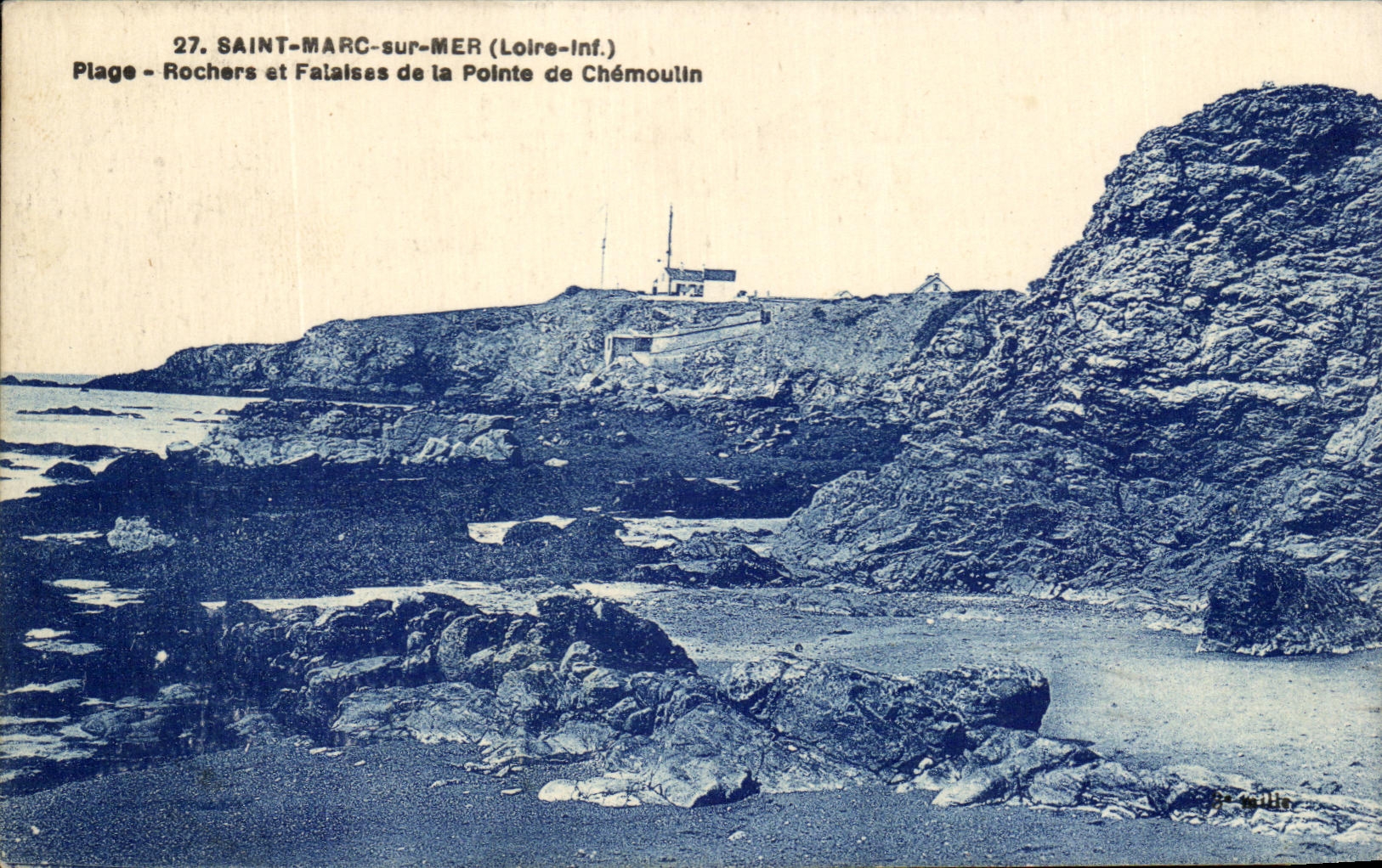 CPA Saint Marc Sur Mer La Plage Rochers Et Falalses De La Pointe De Chemoulin