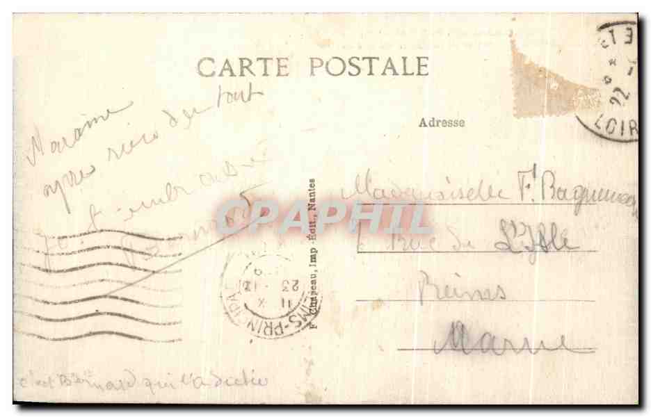 CPA Saint Marc Sur Mer La Plage Rochers Et Falalses De La Pointe De Chemoulin — Back