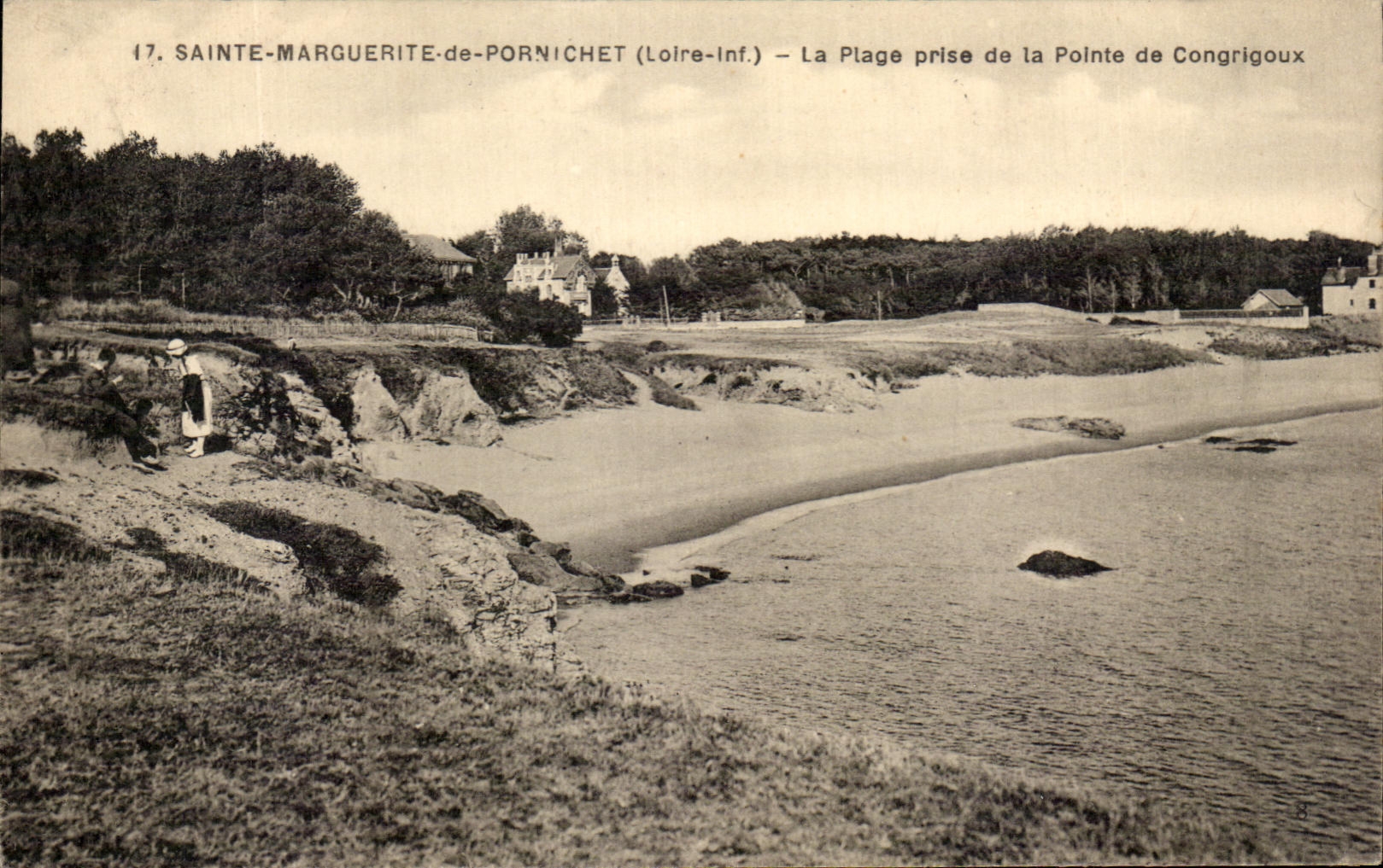 CPA Sainte Marguerite De Pornichet La Plage Prise De La Pointe De Congrigoux