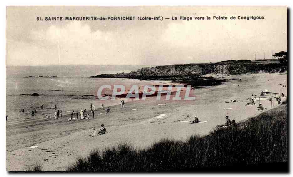 CPA Sainte Marguerite De Pornichet La Plage Vers La Pointe De Congrigoux