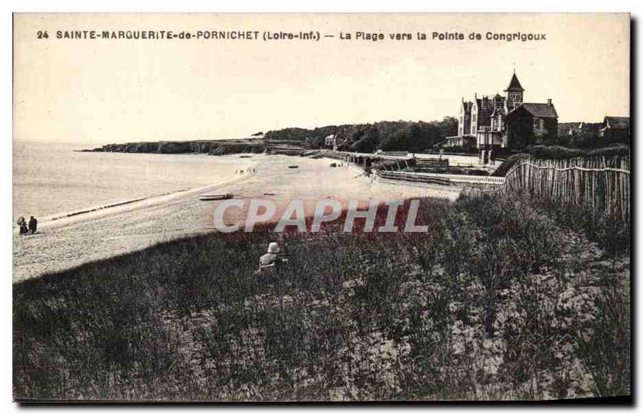 CPA Sainte Marguerite De Pornichet La Plage Vers La Pointe De Congrigoux