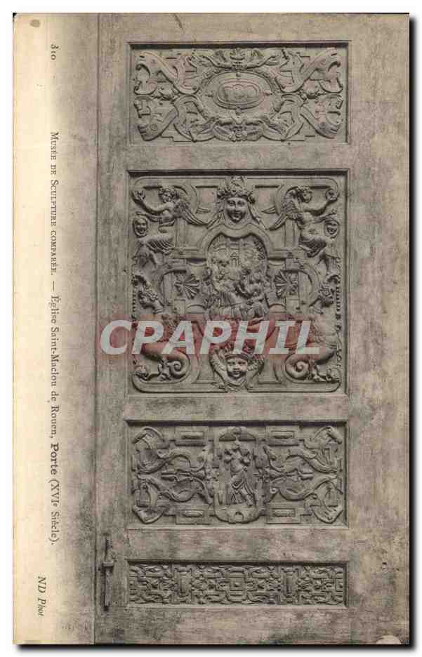 CPA Musee de Sculpture Comparee Eglise Saint Maclou De Rouen Porte