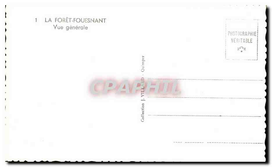 CPA La Foret Fouesnant Vue generale — Rückseite
