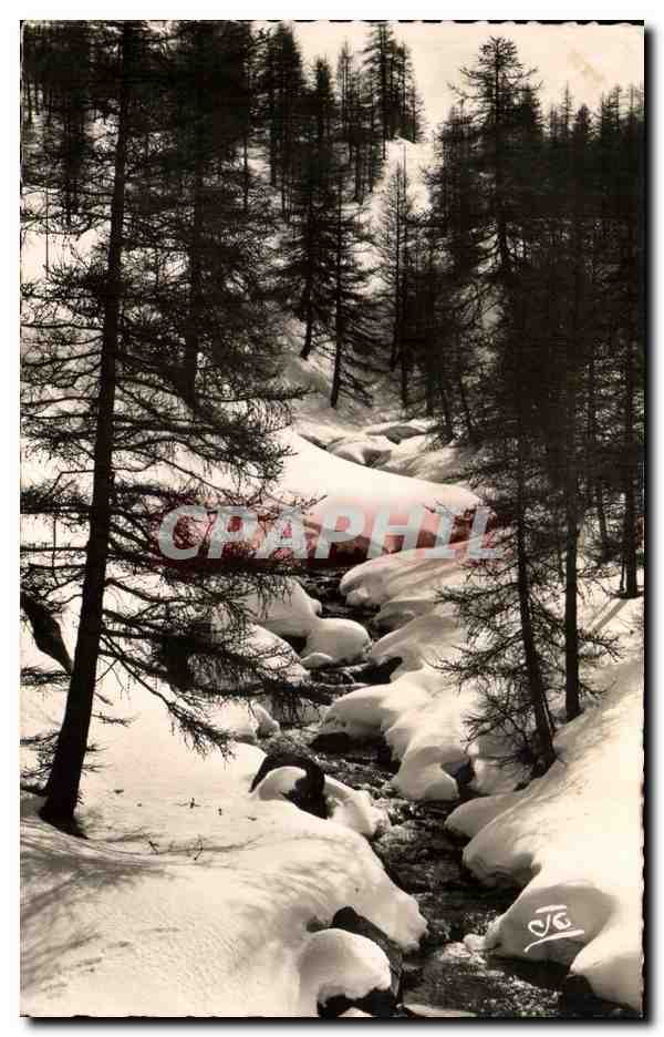 Les Alpes Pittoresques — Le torrent sous la neige — ABEIL Éditeur, n° 3805