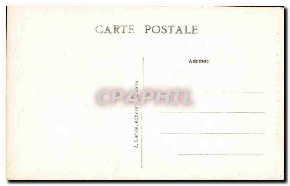 CPA Orleans Malson de le Coquille le vieil Escalier — Rückseite