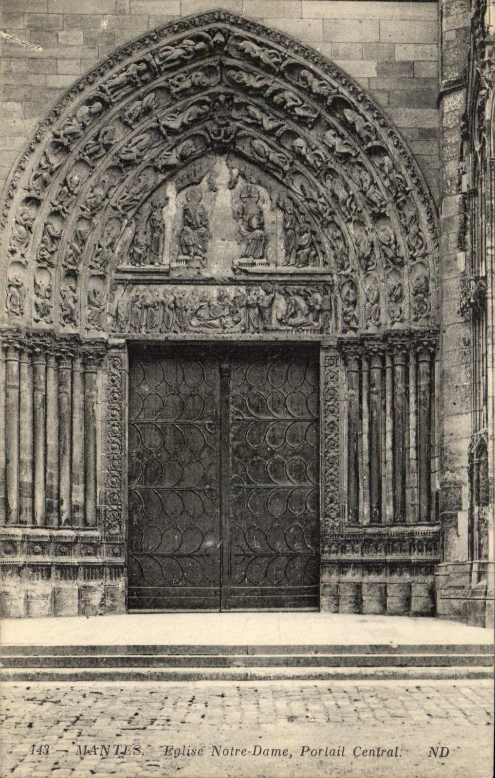 Mantes - Église Notre-Dame, Portail Central — éditeur ND, n° de série 143
