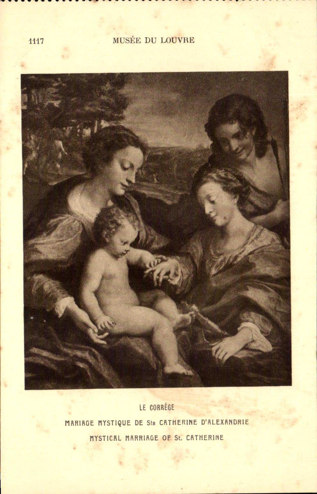 CPA Musee Du Louvre Le Correge Mariage Mystique De St Catherine D'Alexandrie